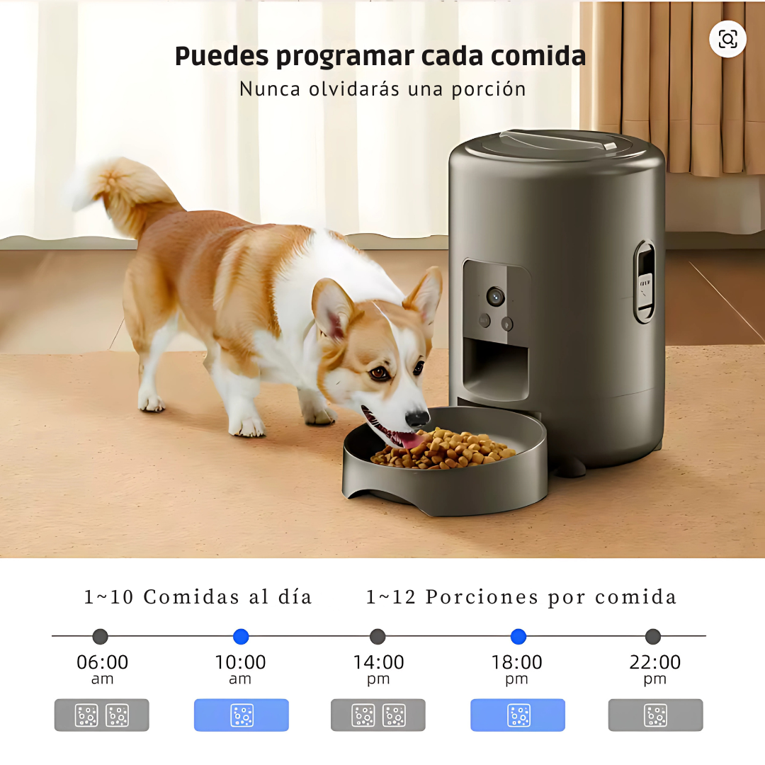 KittyBite™ - Dispensador de comida automático con cámara