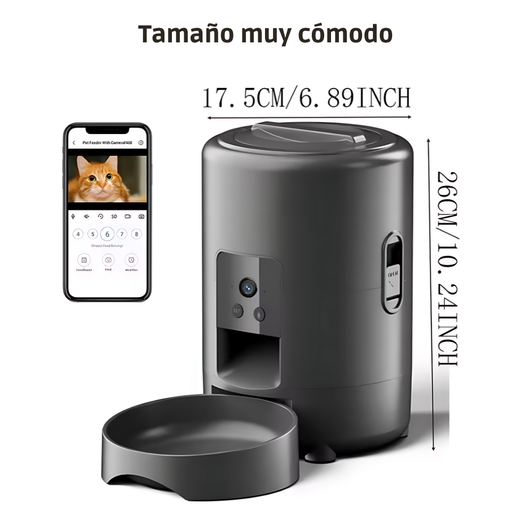 KittyBite™ - Dispensador de comida automático con cámara