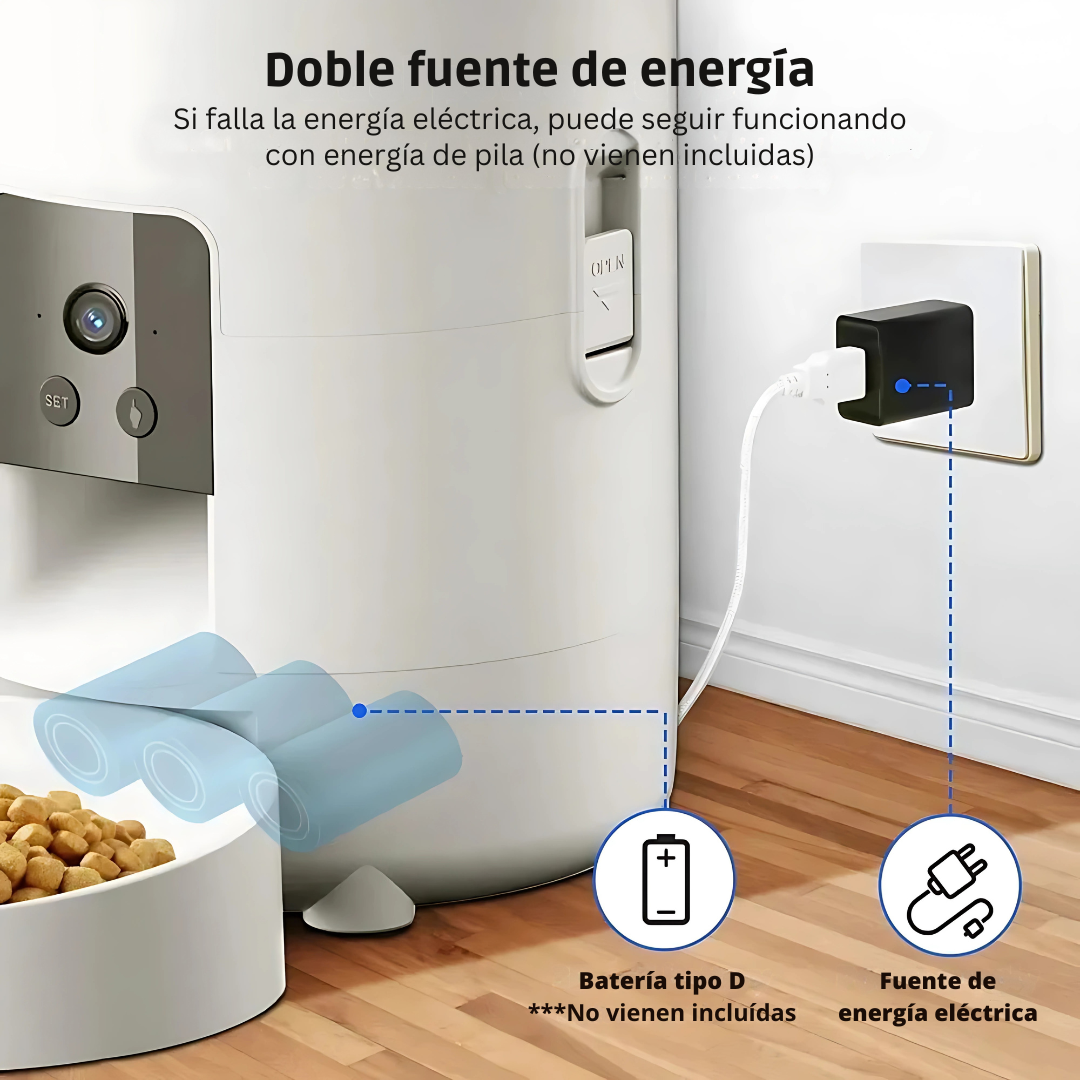 KittyBite™ - Dispensador de comida automático con cámara