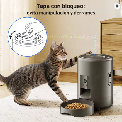 KittyBite™ - Dispensador de comida automático con cámara