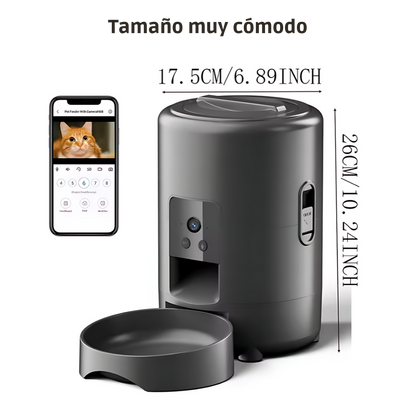 KittyBite™ - Dispensador de comida automático con cámara